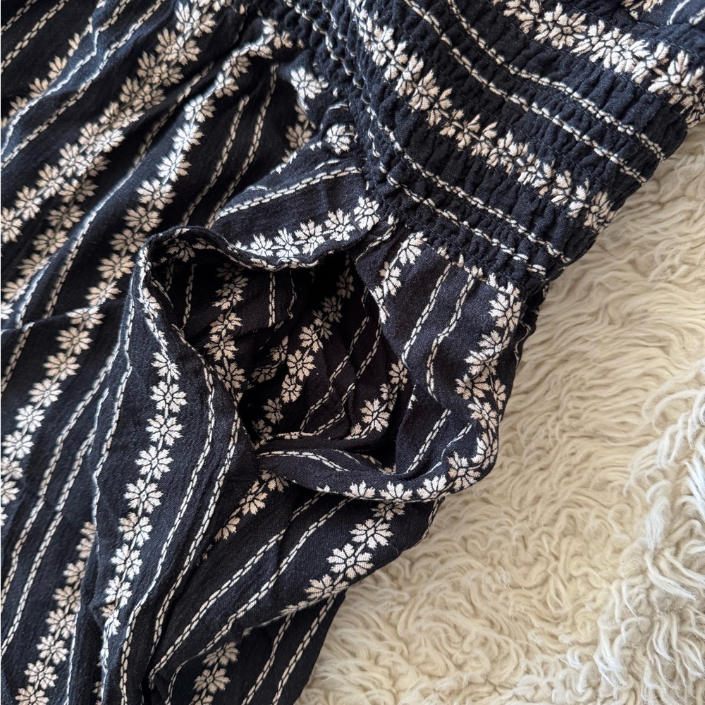 American Eagle Floral striped halter cropped jumpsuit small - Picture 9 of 13